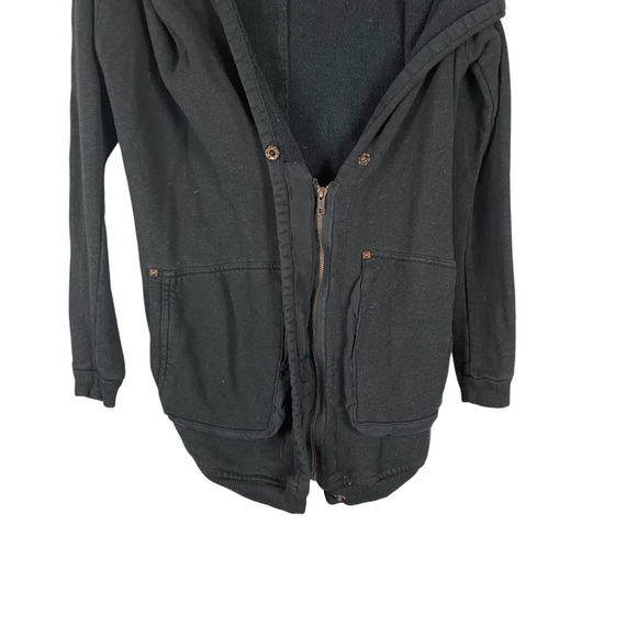 Wilfred XXS Black Zip Up Longline Hoodie Jacket Aritzia - Picture 3 of 6